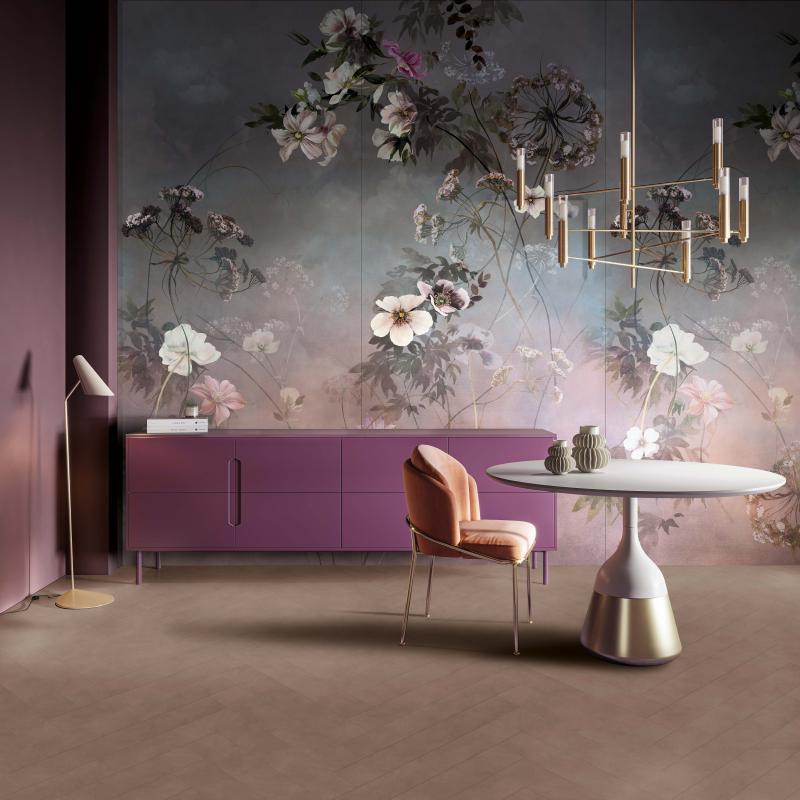 Feinsteinzeugfliese in Harzoptik, rot, 60x120 cm - CS25061