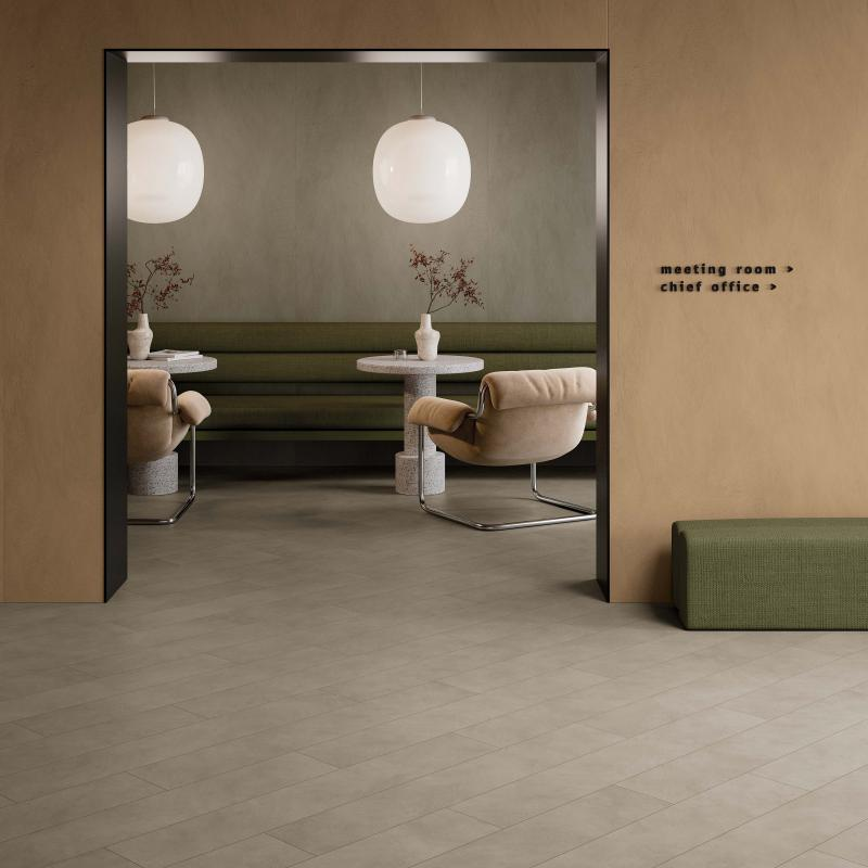 Feinsteinzeugfliese in Harzoptik, taupe, 60x120 cm - CS25065