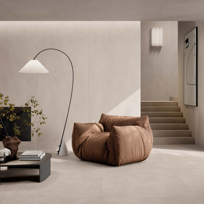 Feinsteinzeugfliese in Harzoptik, sand, 60x120 cm - CS25069
