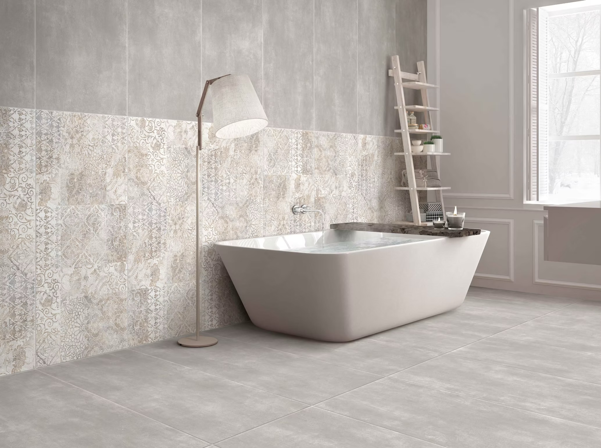 Feinsteinzeug-Wandfliese Betonoptik Stile Urban Romantico 60x120 - CEGP-0005