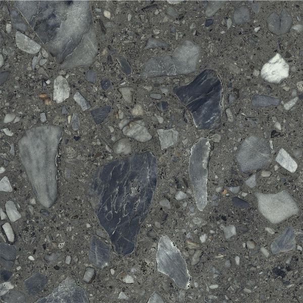 Feinsteinzeug Fliese Steinoptik Ceppo di Gré Schwarz 60x60 - EI6091