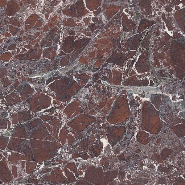 Feinsteinzeug Fliese Marmoroptik Levante Rot Poliert 60x120 - ELTE1553