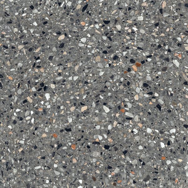 Feinsteinzeug Fliese Steinoptik Terrazzo Grau 60x60 - EMYA1135