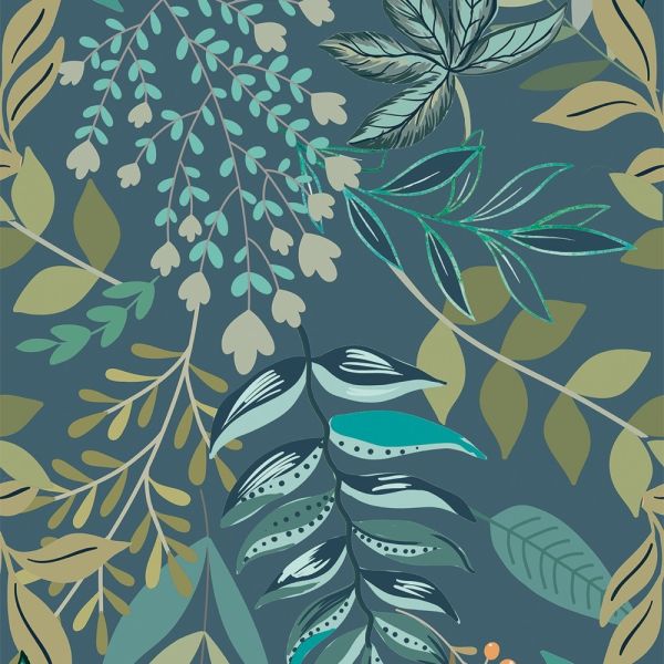 Dekorierte blaue Wandfliese aus Feinsteinzeug 60X120 - EWTM1498