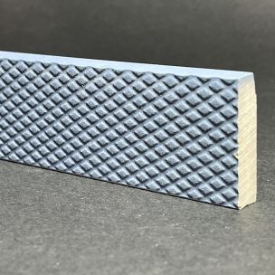 Sockelleiste aus blauem Uni Carrè-Porzellan, H. 3,9 cm x L. 40 cm