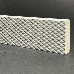 Sockelleiste aus grauem Uni Carrè-Porzellan, H. 3,11 cm x L. 40 cm