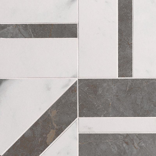 Mosaic Fap Roma Stone Carrara e Pietra Grey Deco 30X30 - fRDM