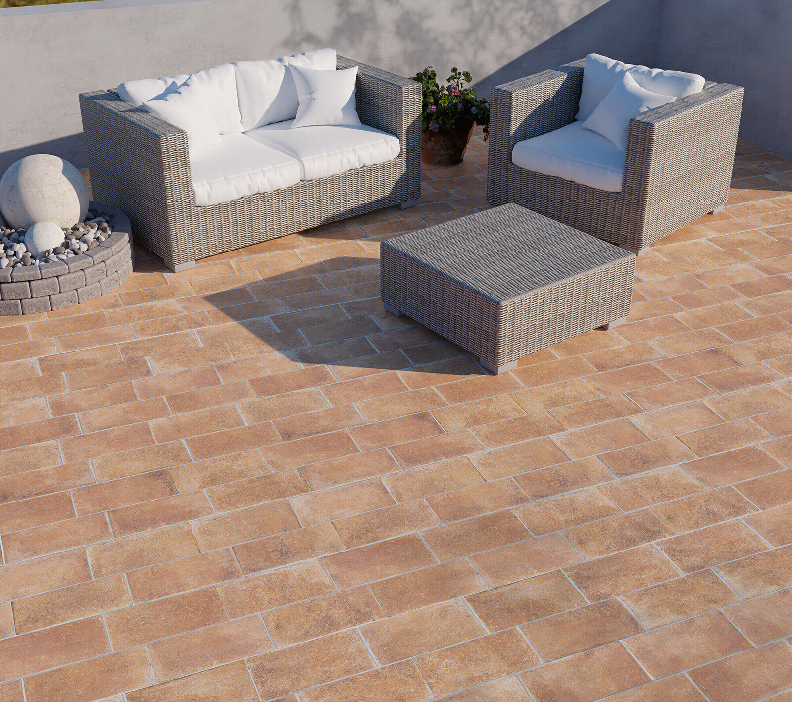 Feinsteinzeug Fliese Terrakotta 30x30 - EAAC1461