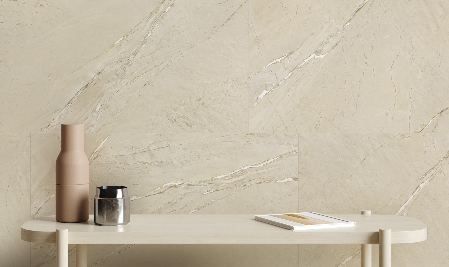 Feinsteinzeug Fliese Sandsteinoptik Beige Matt 120x120 - ECBE989