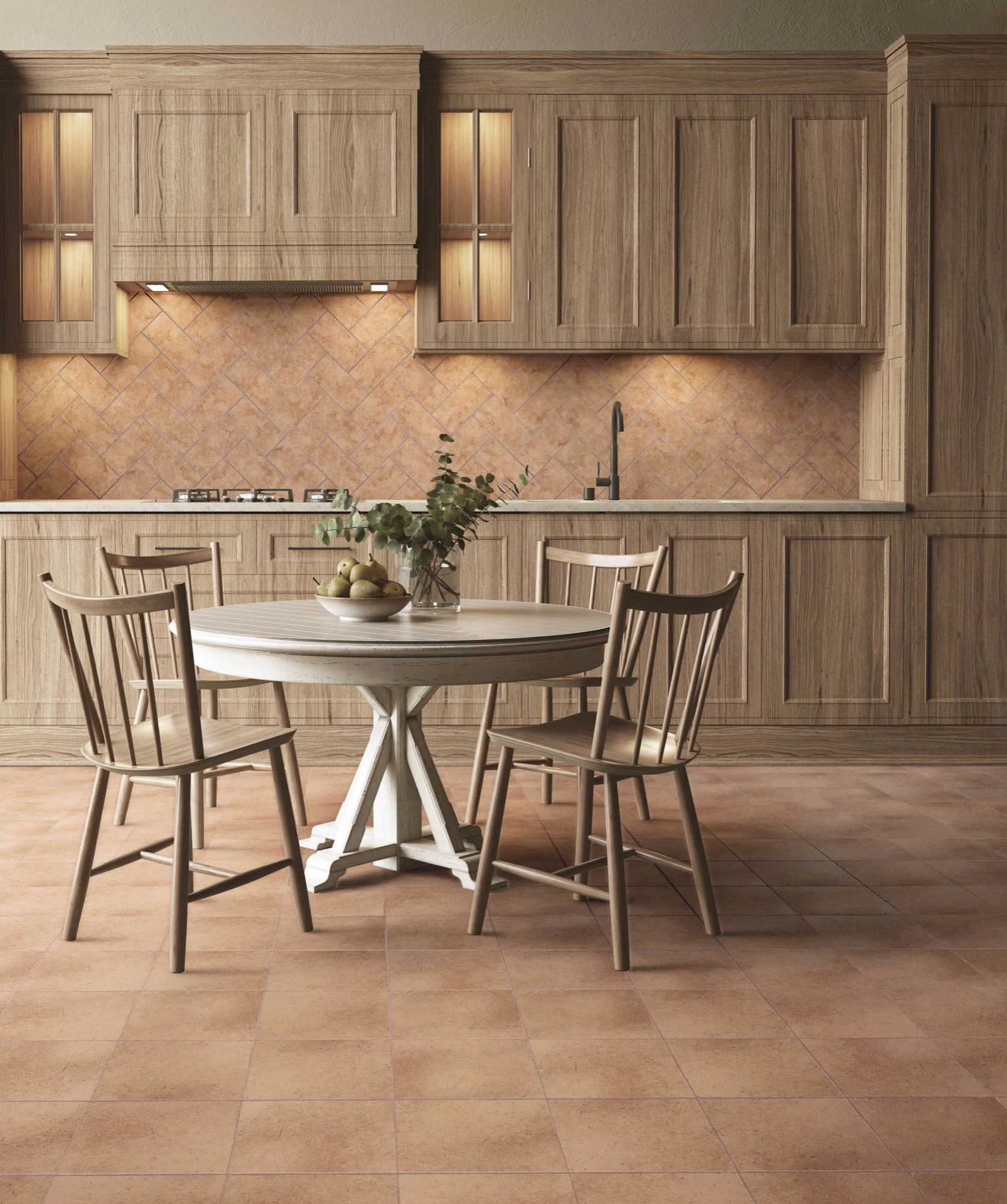 Feinsteinzeug Fliese Terrakotta Elfenbein 15x30 - ECER1473