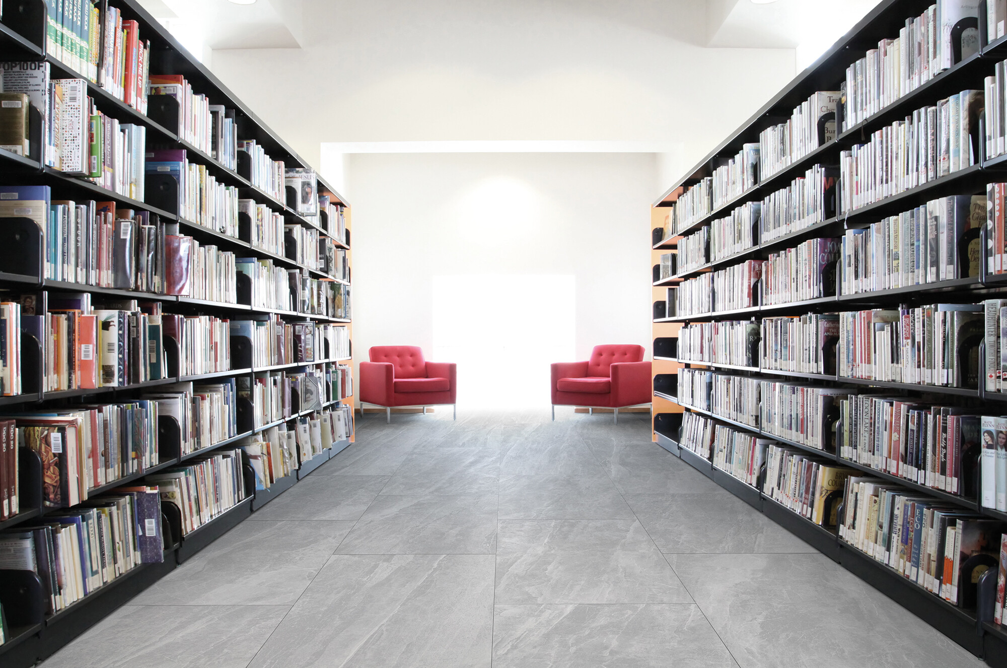 Feinsteinzeug Fliese Marmoroptik Hellgrau Matt 60x120 - ECOR805