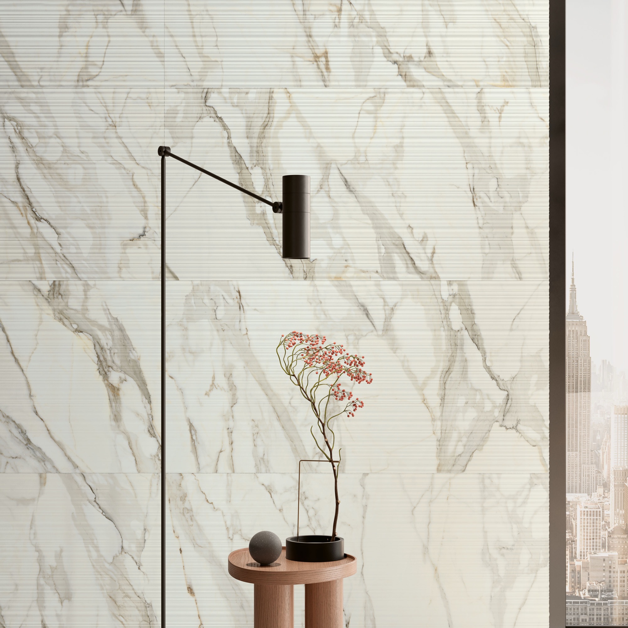 Verkleidung aus Feinsteinzeug Calacatta Supreme Effect 60x120 Matt - ECSF1540