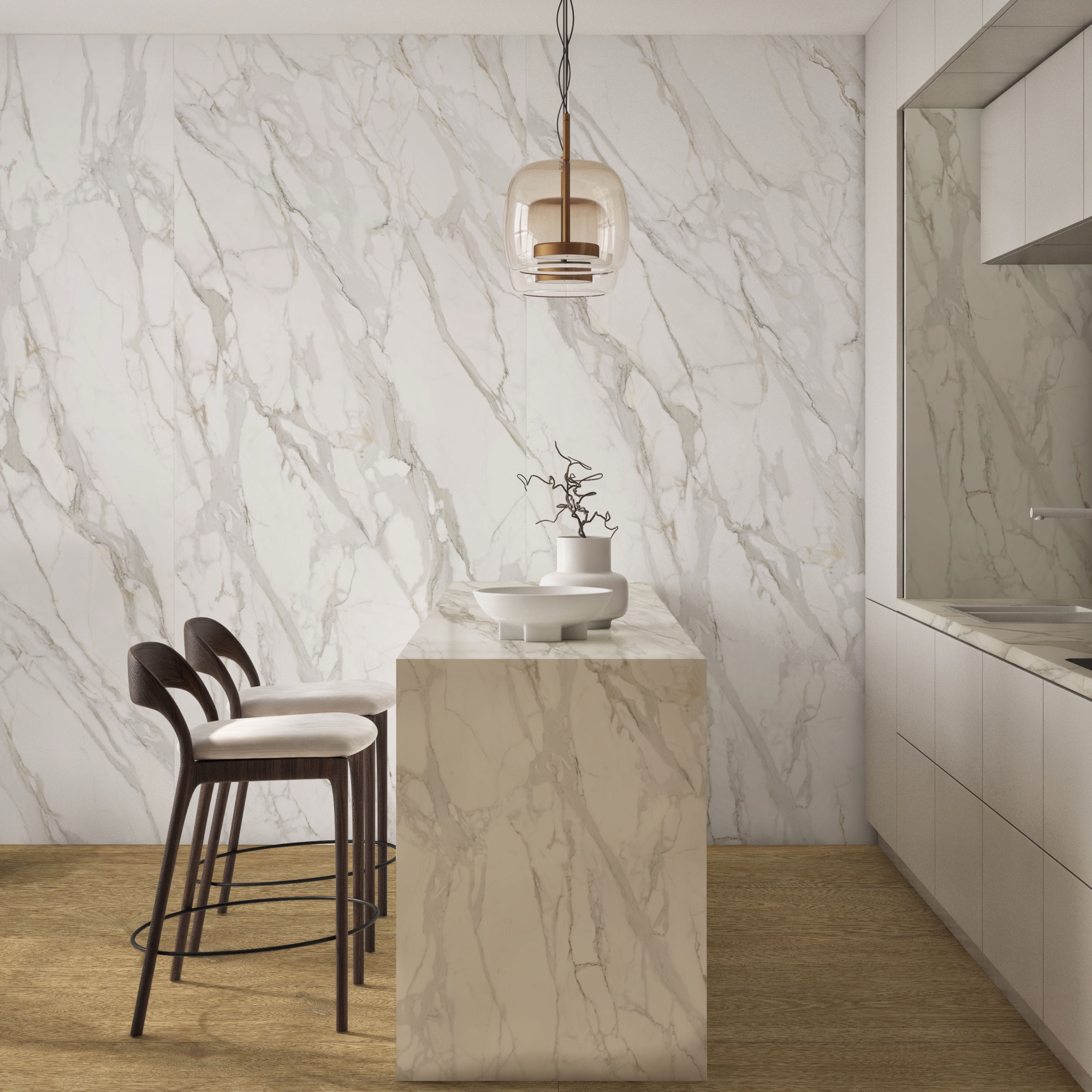 Feinsteinzeug Fliese Calacatta Supreme Matt 120x120 - ECSO1539