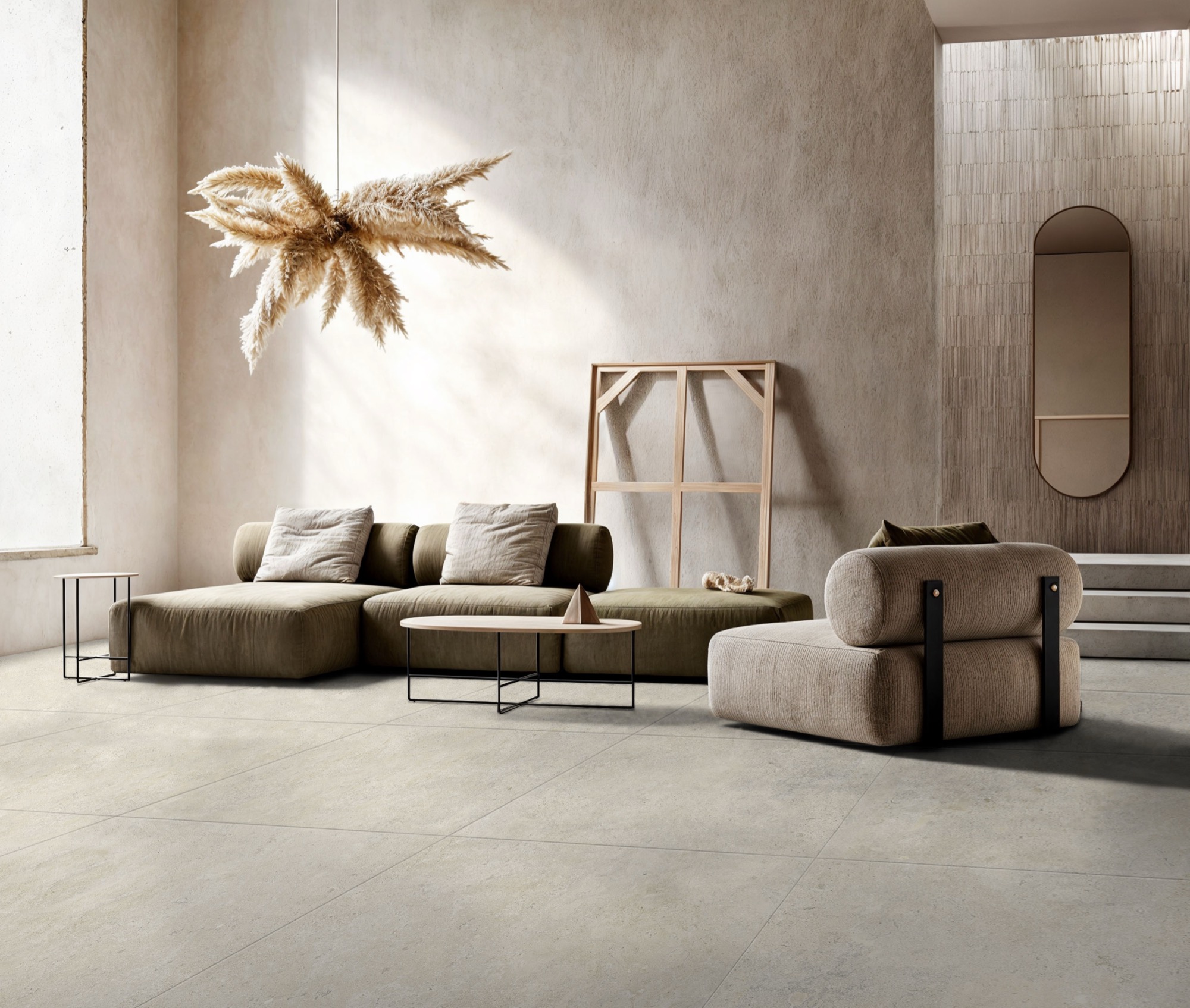 Feinsteinzeug Fliese Steinoptik Weiß Matt 120x120 - EHCK1609