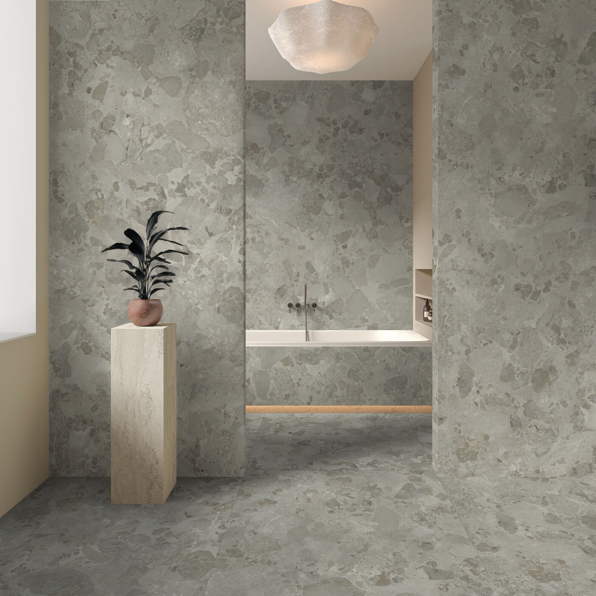 Feinsteinzeug Fliese Steinoptik Ceppo di Gré Taupe 120x120 - EI6027
