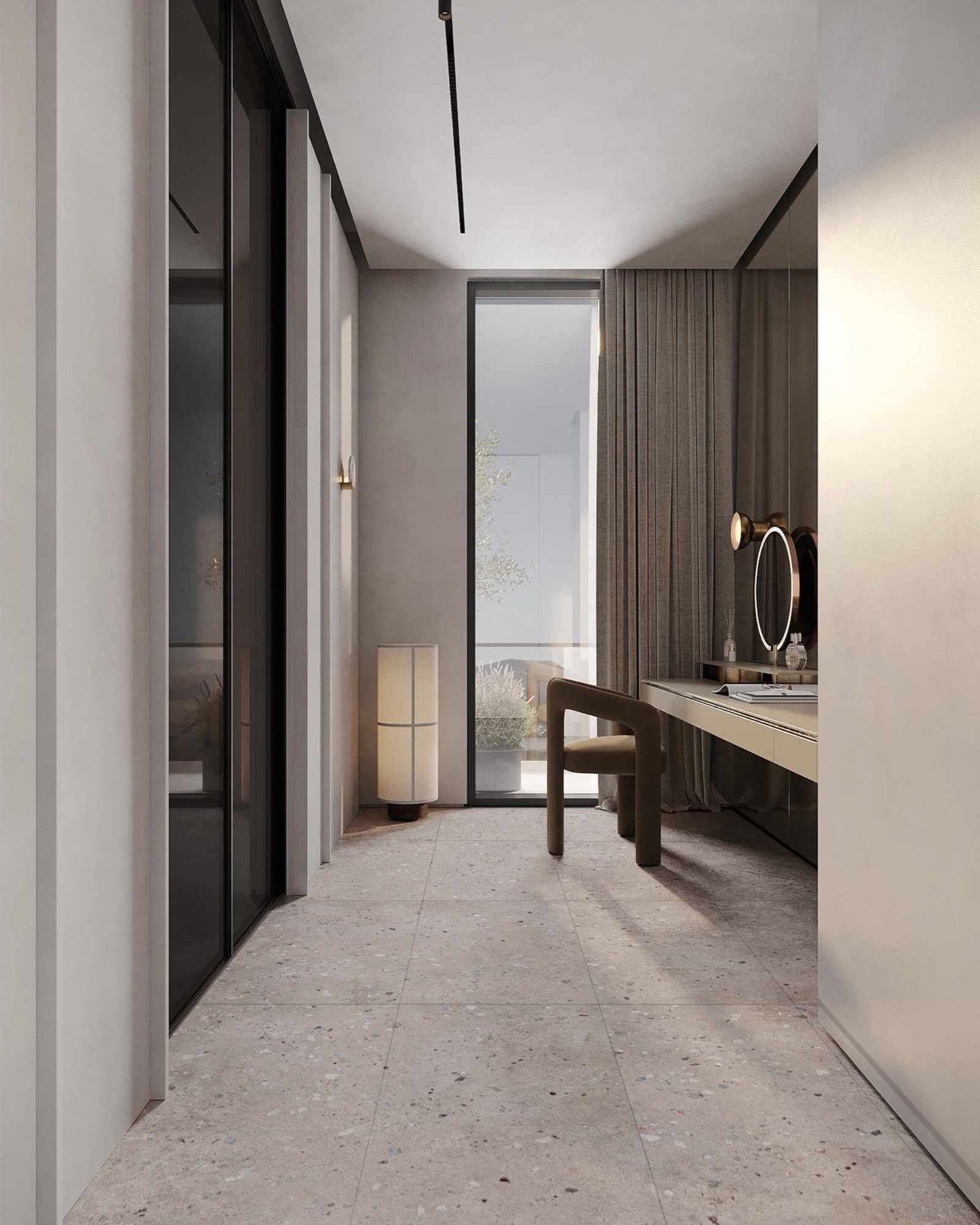 Feinsteinzeug Fliese Steinoptik Terrazzo Grau 120x120 - EI6069