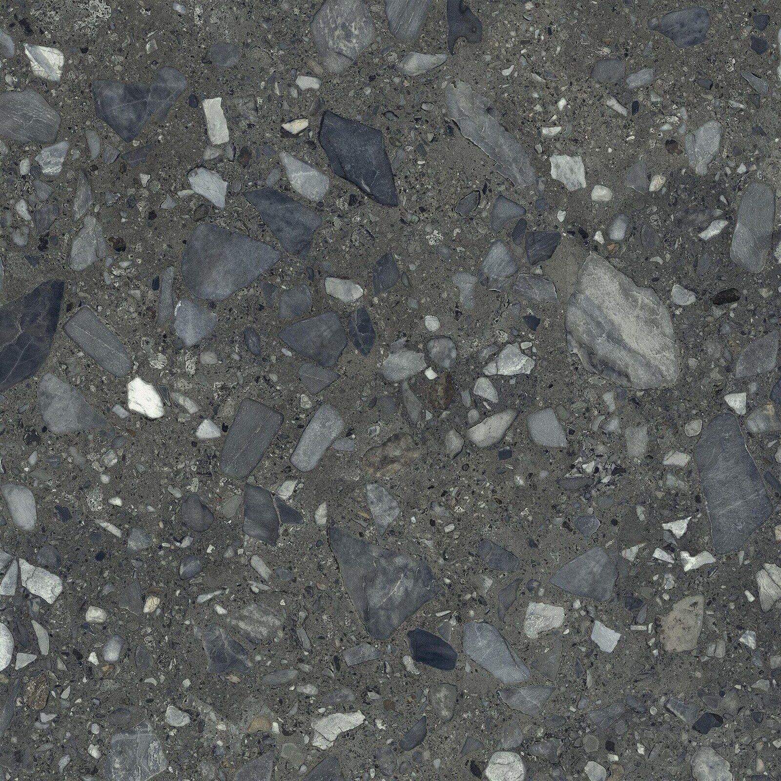 Feinsteinzeug Fliese Steinoptik Ceppo di Gré Schwarz 120x120 - EI6073