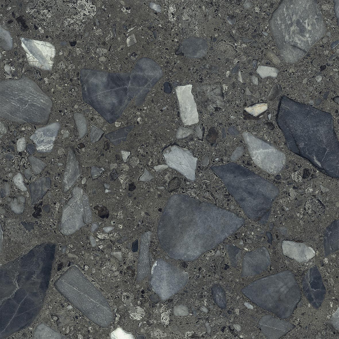 Feinsteinzeug Fliese Steinoptik Ceppo di Gré Schwarz 60x60 - EI6091