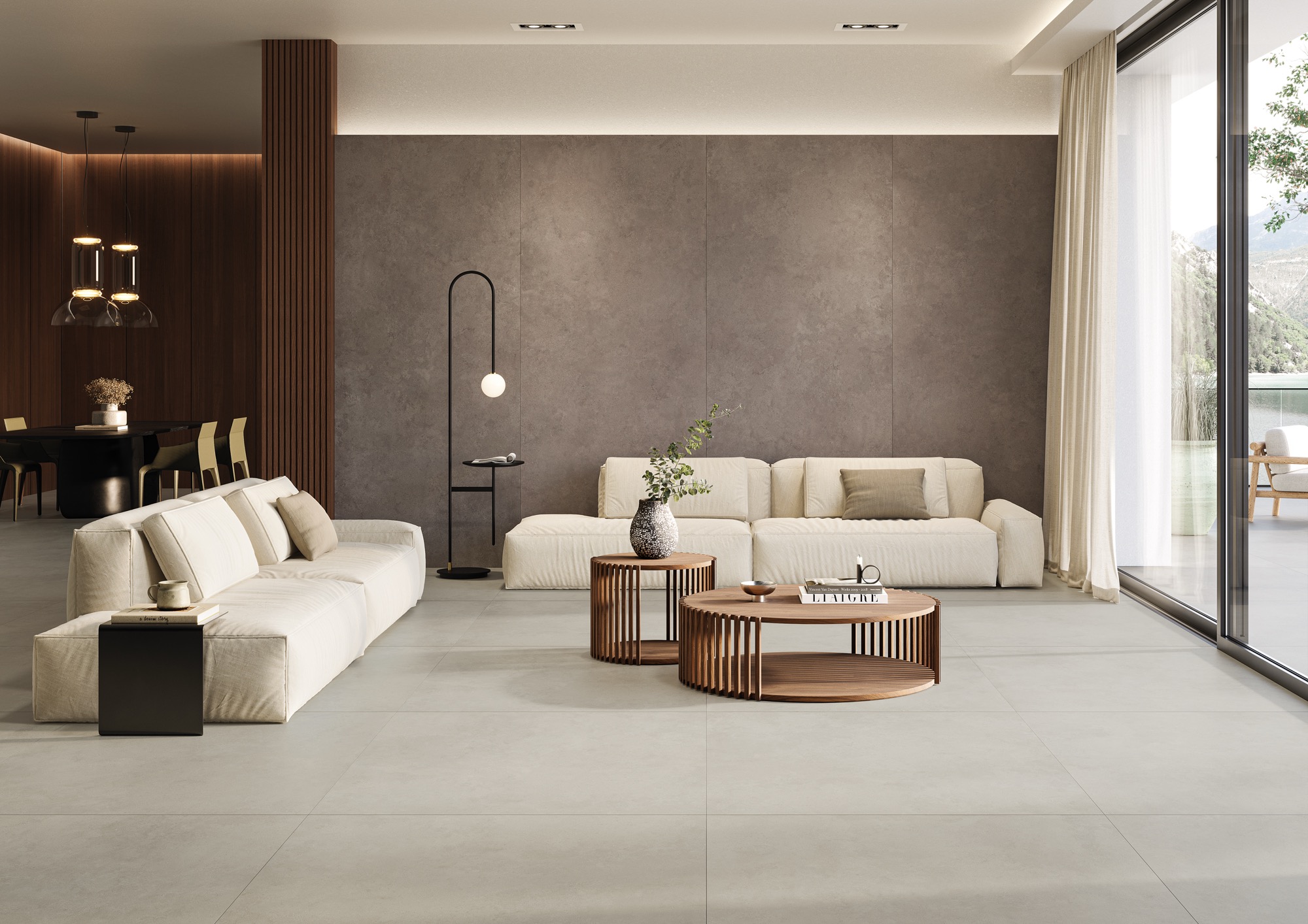 Feinsteinzeug Fliese Betonoptik Grau 60x60 - EI6136