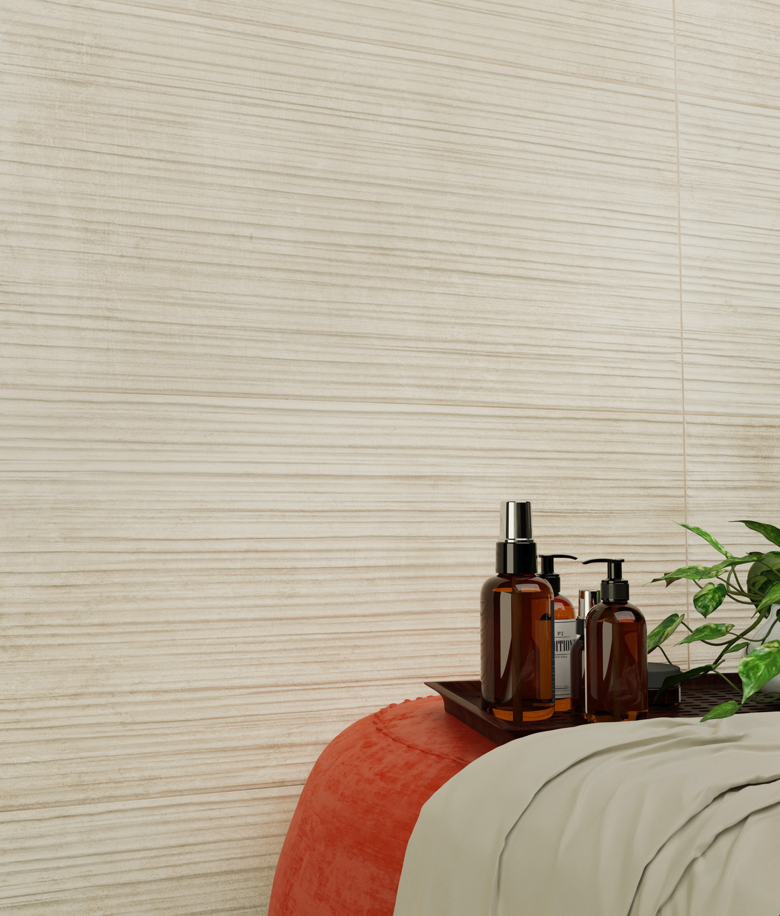 Moderne Feinsteinzeugverkleidung in gebürstetem Betoneffekt Mattbeige Rt 30x60 - ELCW1695