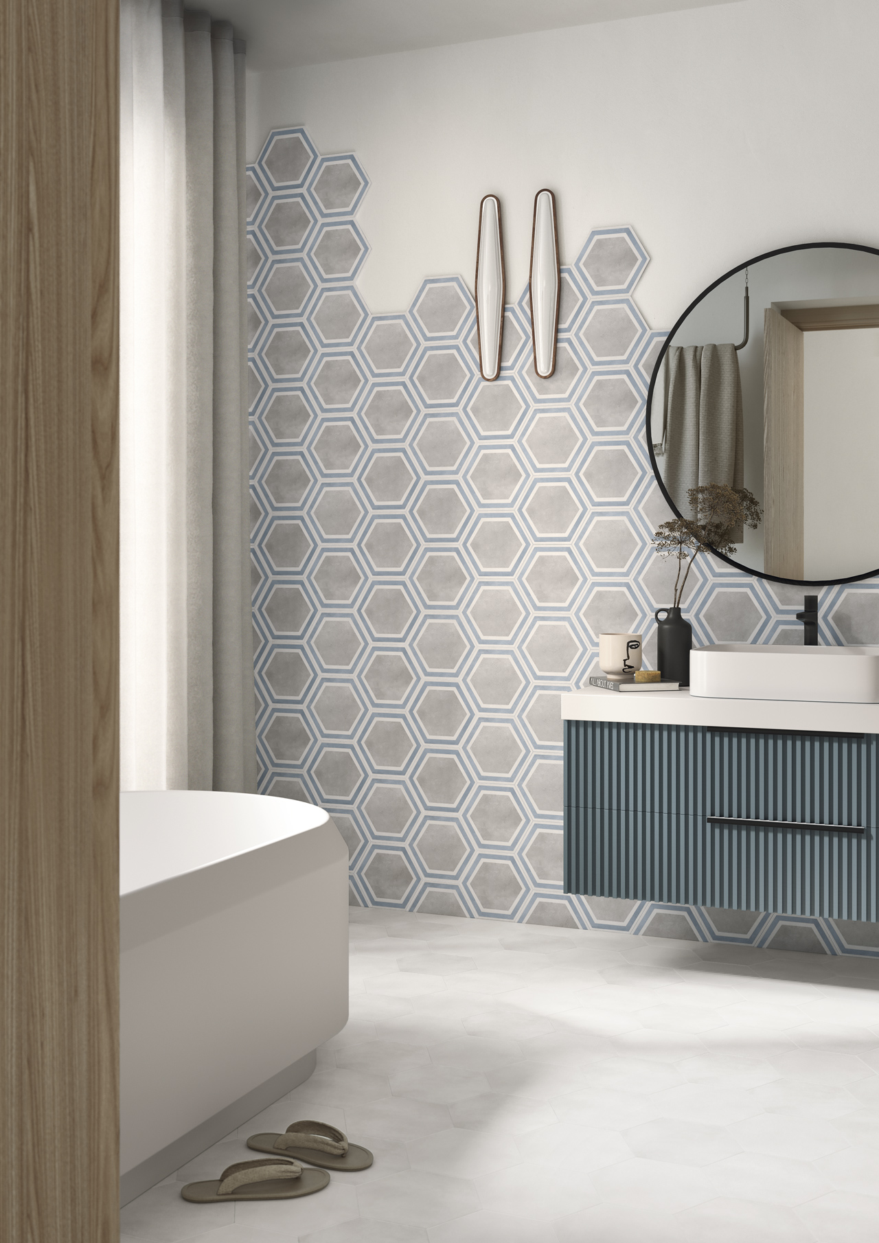 Elios Hexagon Frame Grey 22x25 - 00ZESA8