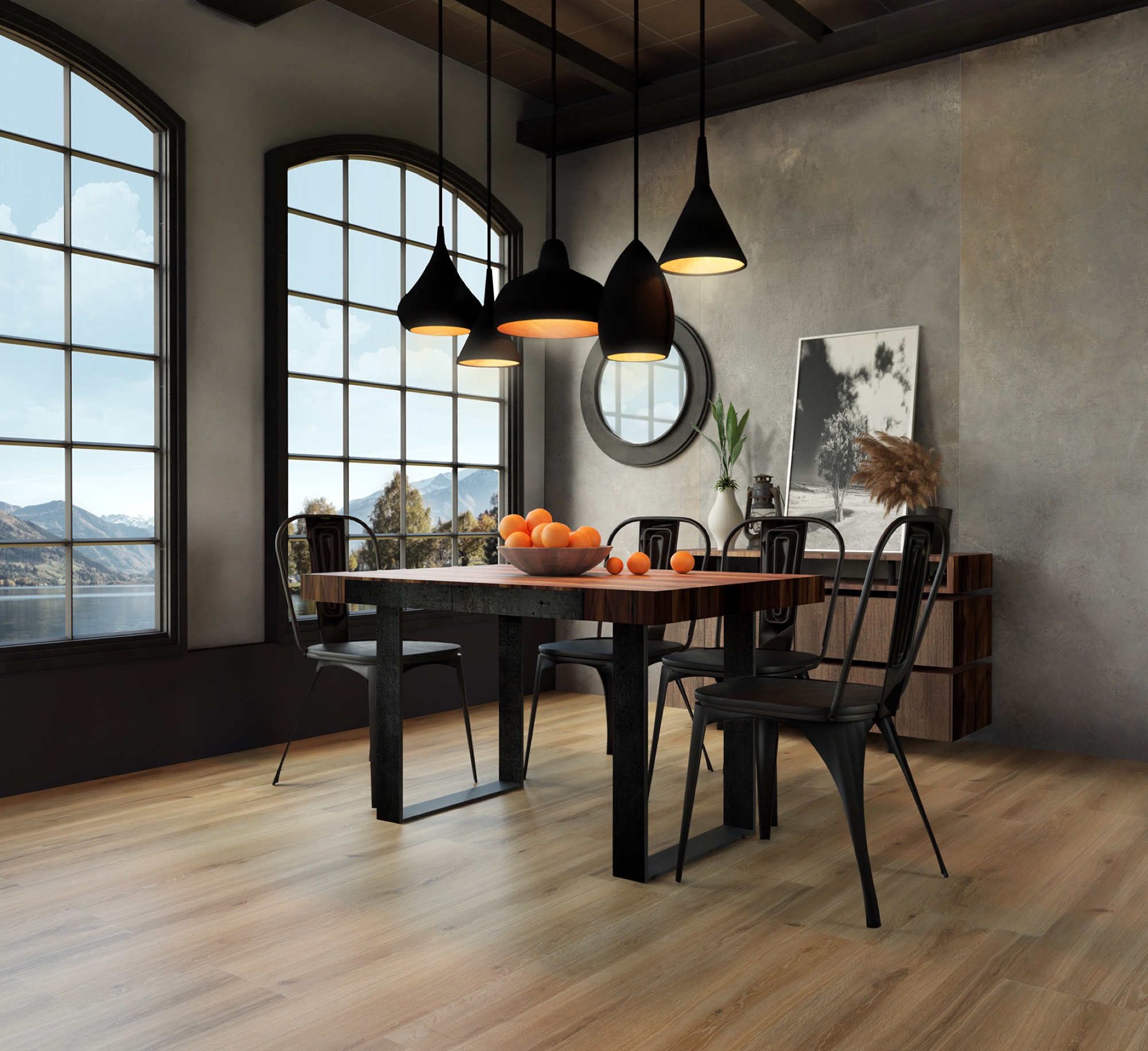 Feinsteinzeug Fliese Betonoptik Dunkelgrau 60x60 - EMDG522