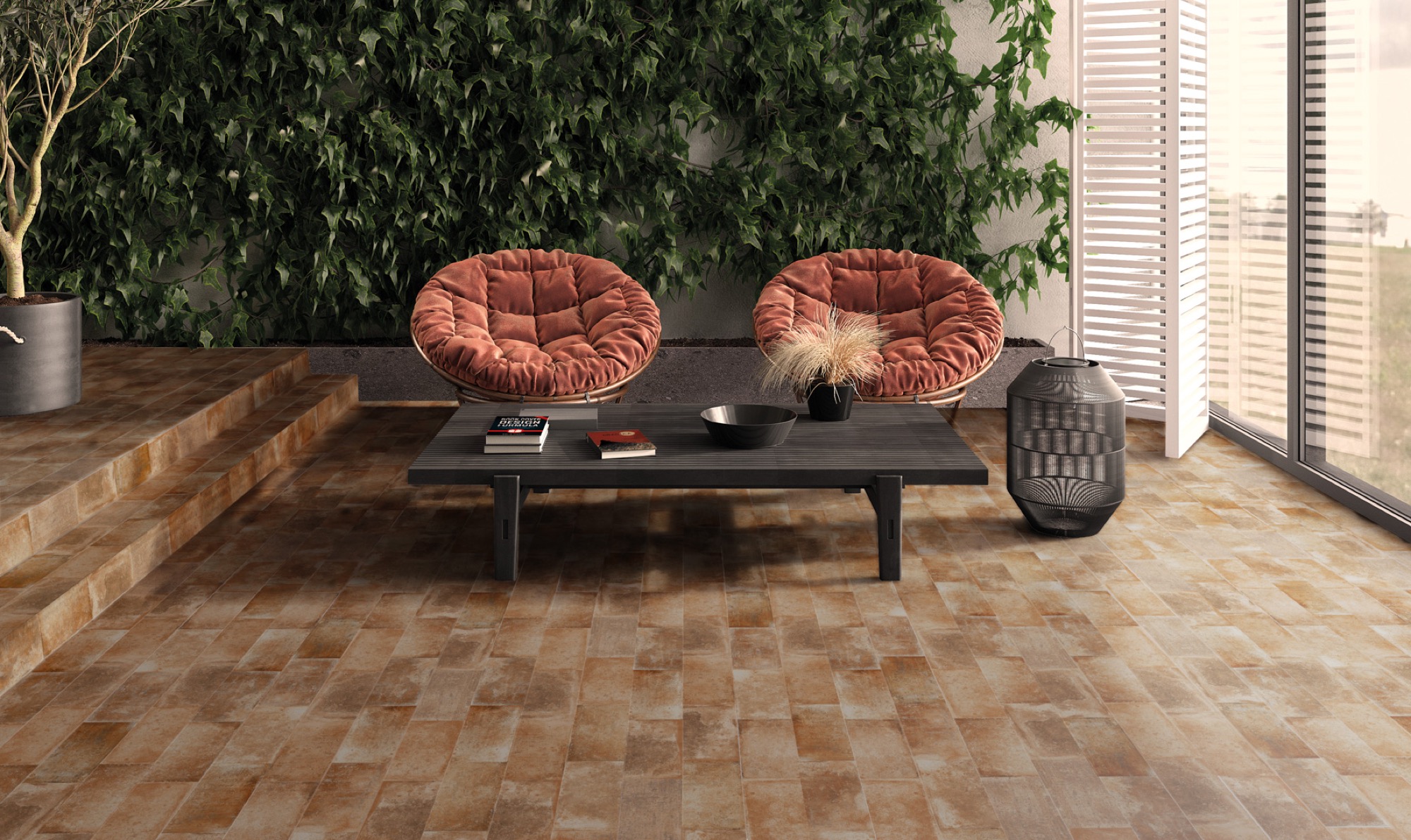 Feinsteinzeug Fliese Terrakotta Braun 15x30 - EMOC1479