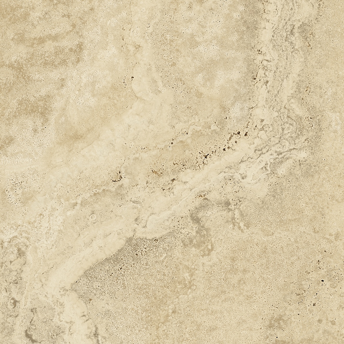 Feinsteinzeugfliese mit Travertin-Marmoreffekt, weiches Beige, rutschfest, 60 x 60 – Ensa148