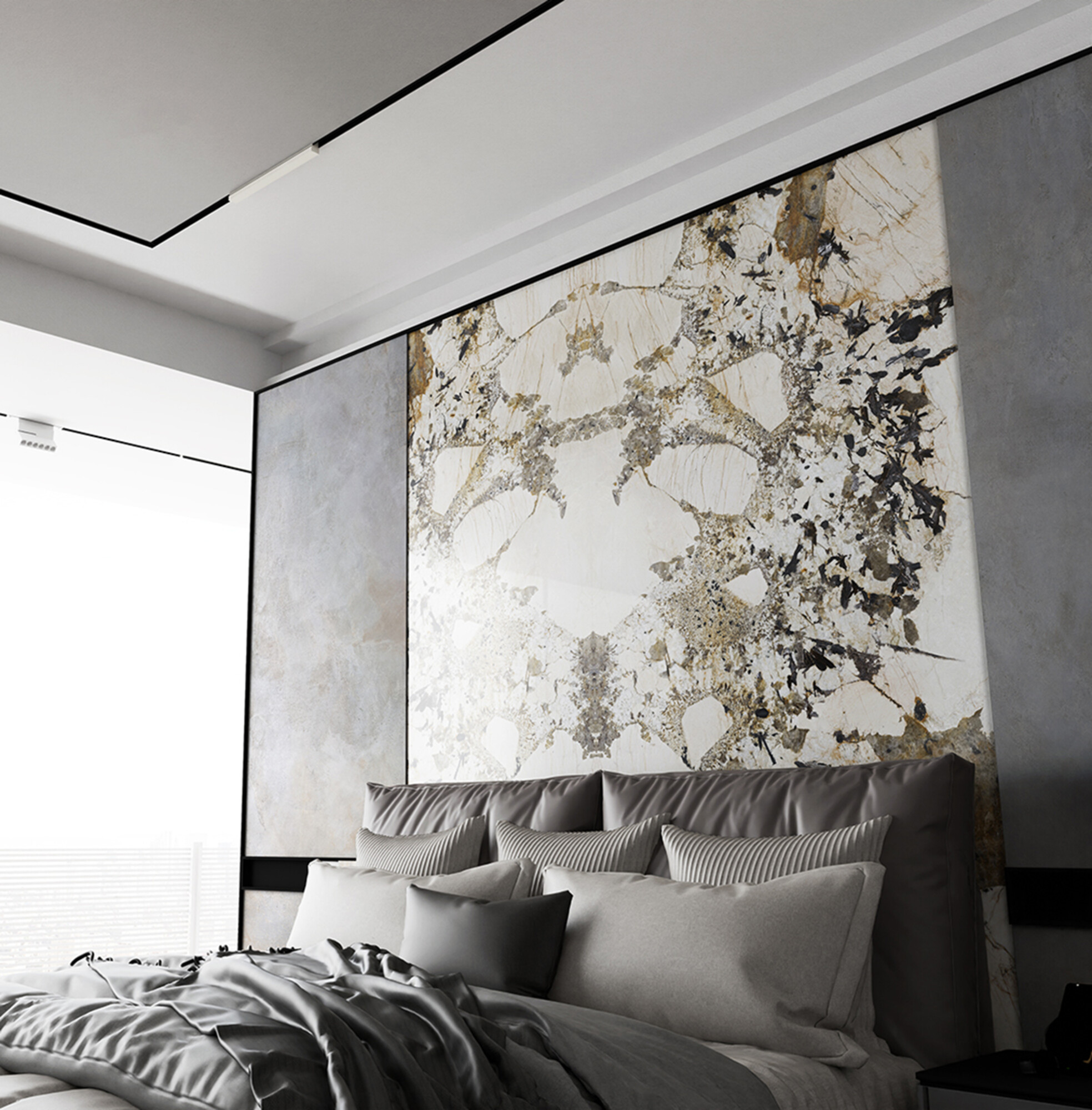 Feinsteinzeug Fliese Marmoroptik Patagonia Poliert 120x120 - EPAA908