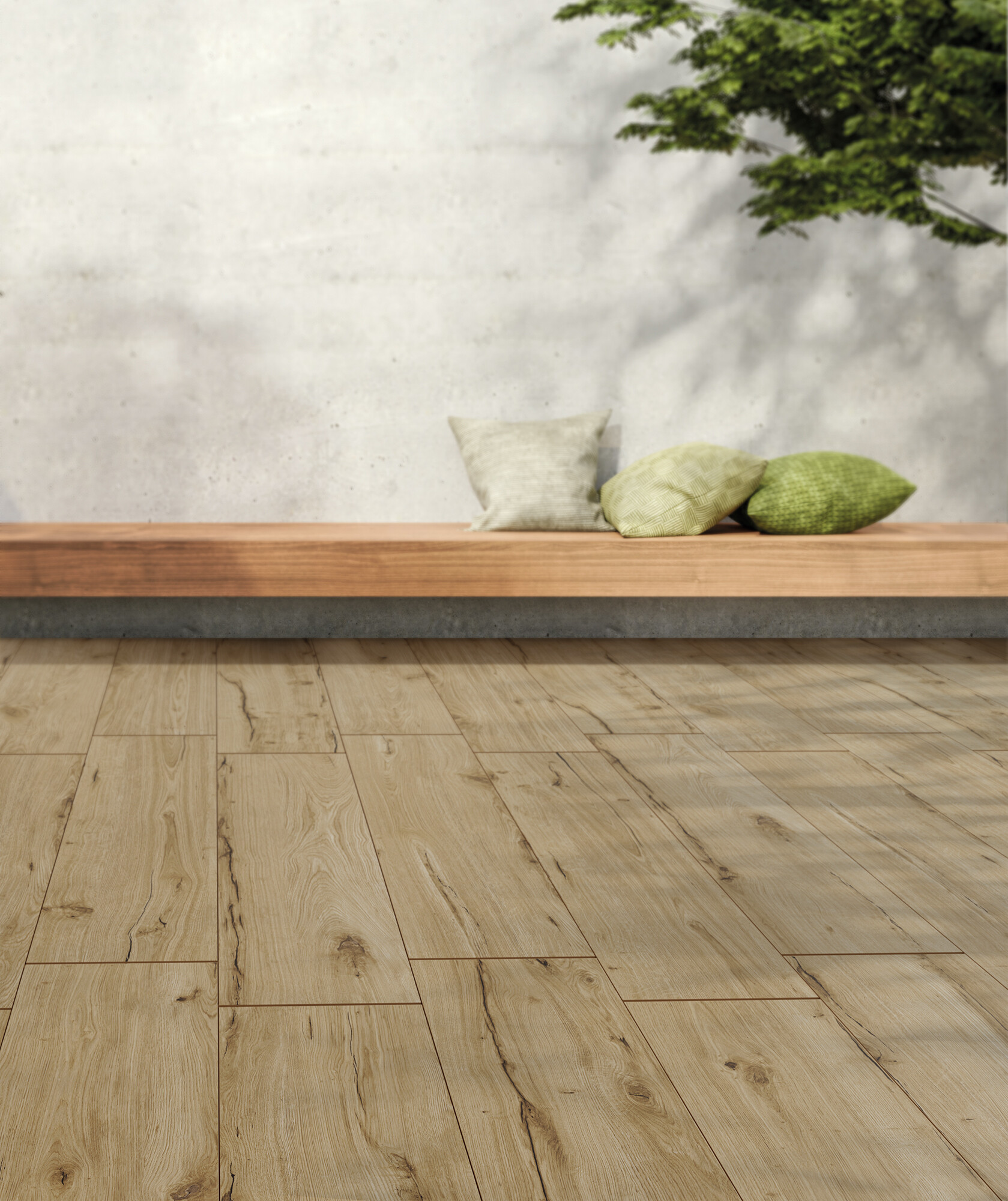 Feinsteinzeug Fliese Holzoptik Honig Matt 20x120 - ERRH292