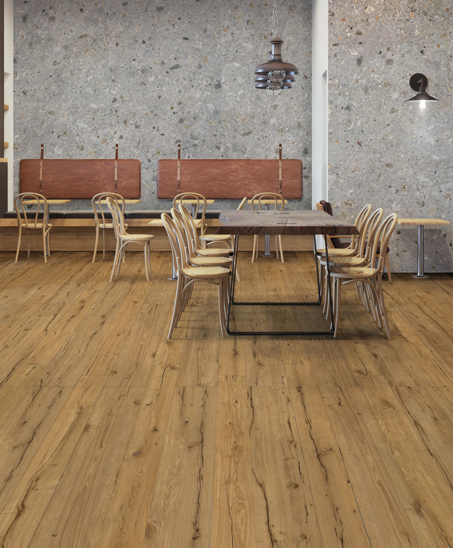 Feinsteinzeug Fliese Holzoptik Eiche Matt 20x120 - ERRP293