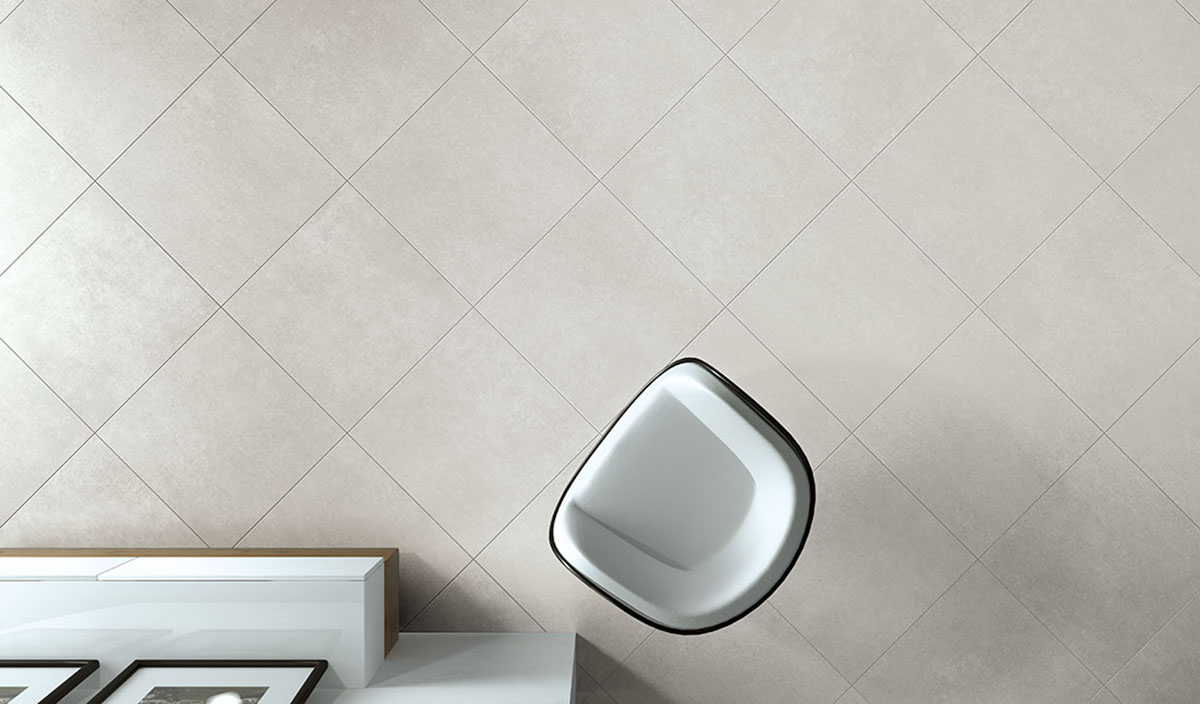 Feinsteinzeug Fliese Harzoptik Hellgrau Gespachtelt 60x60 - ESNA722