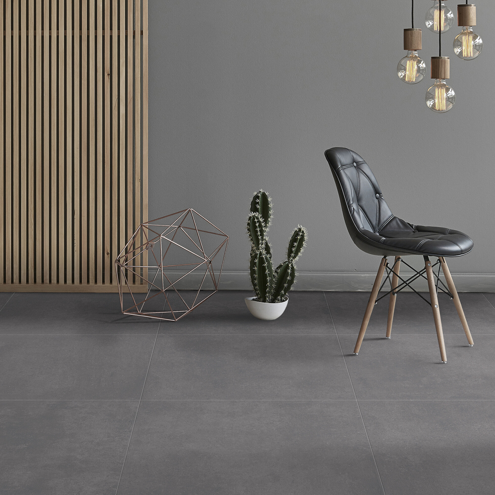 Mattschwarze Spachtel-Harzeffekt-Feinsteinzeugverkleidung 20x50 - ESPO1705