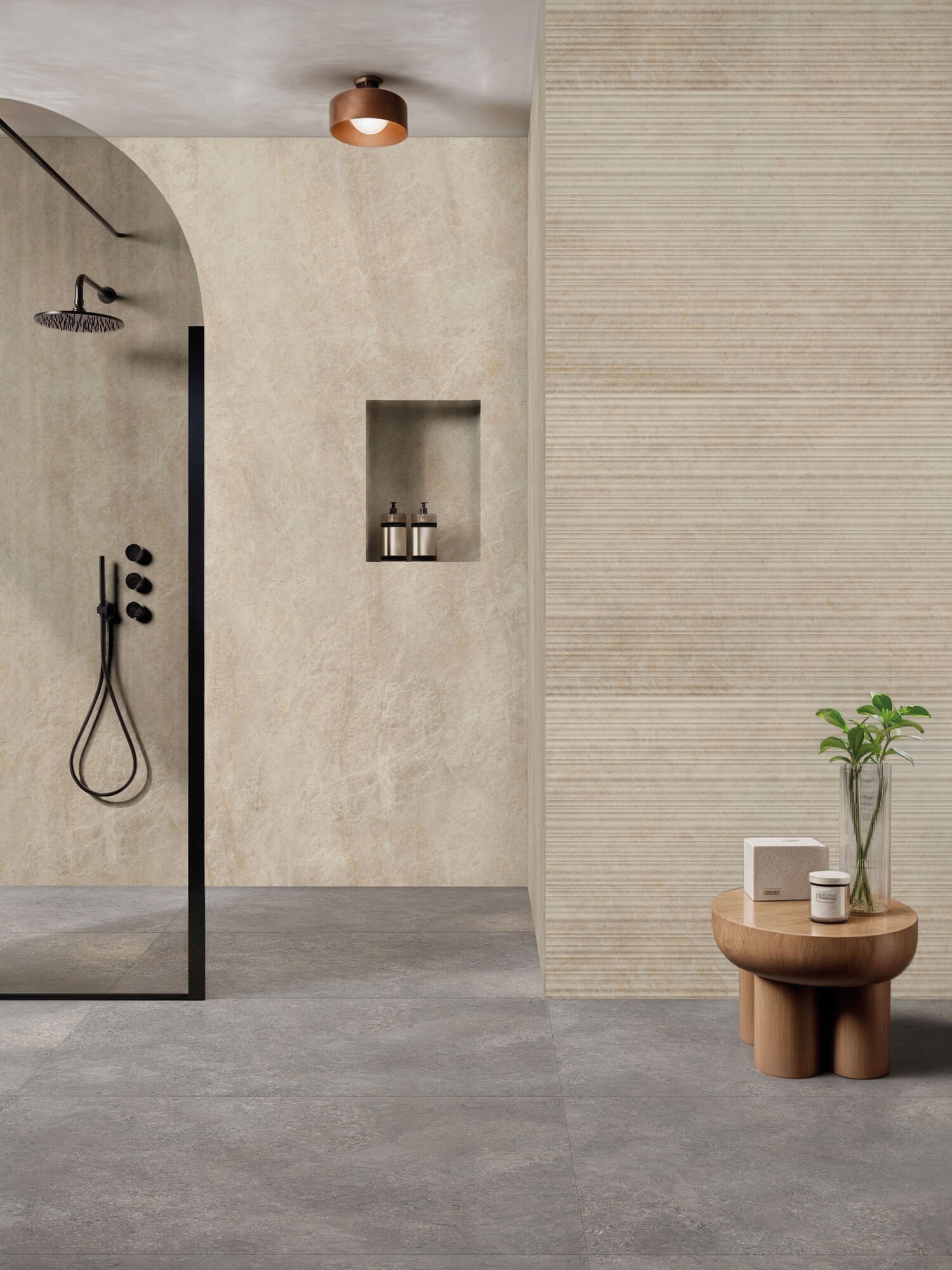 Elegante Verkleidung aus Feinsteinzeug in Marmoroptik Matt Elfenbein Rt 60x120 - ETMA1570