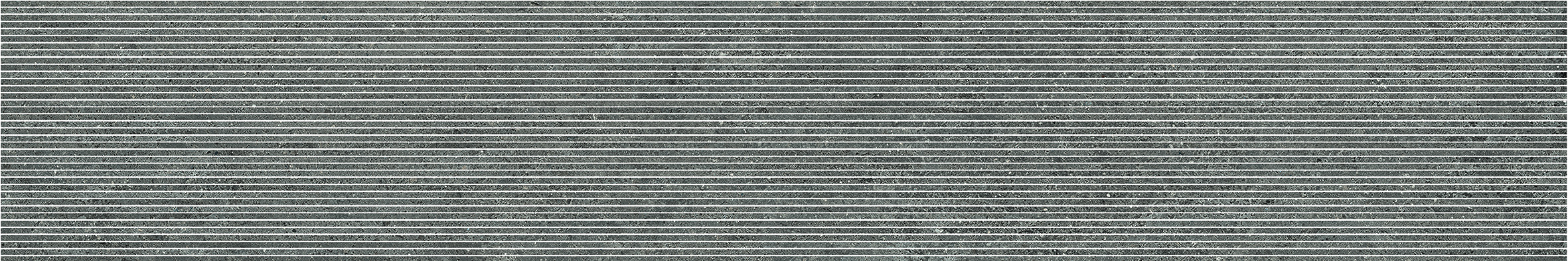 Porzellan-Wandfliese in Betonoptik, gestreift, Anthrazit, 20x120 - EW8004