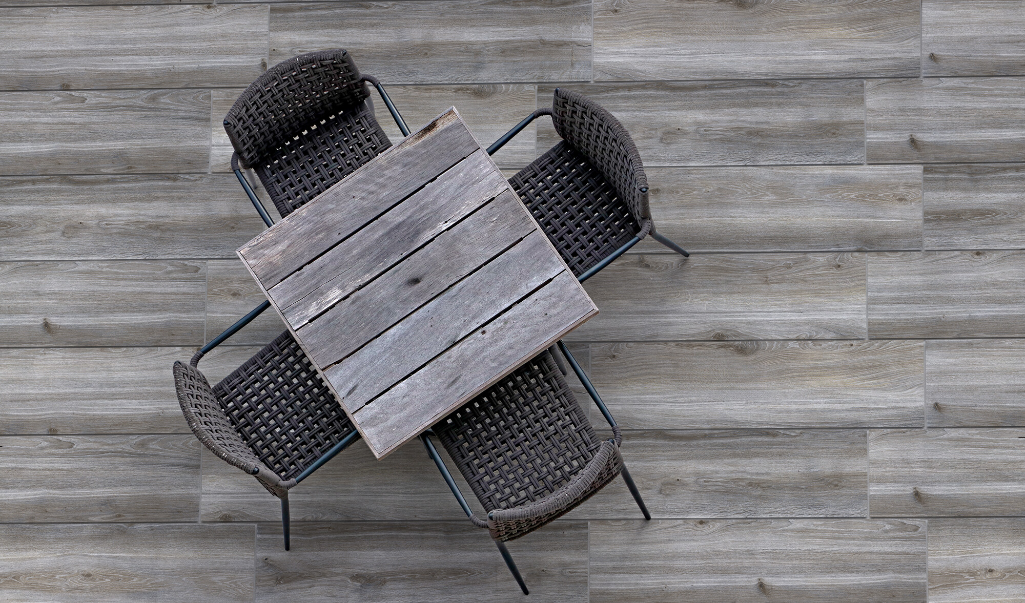 Feinsteinzeug Fliese Holzoptik Grau 20x120 - EWKH1444