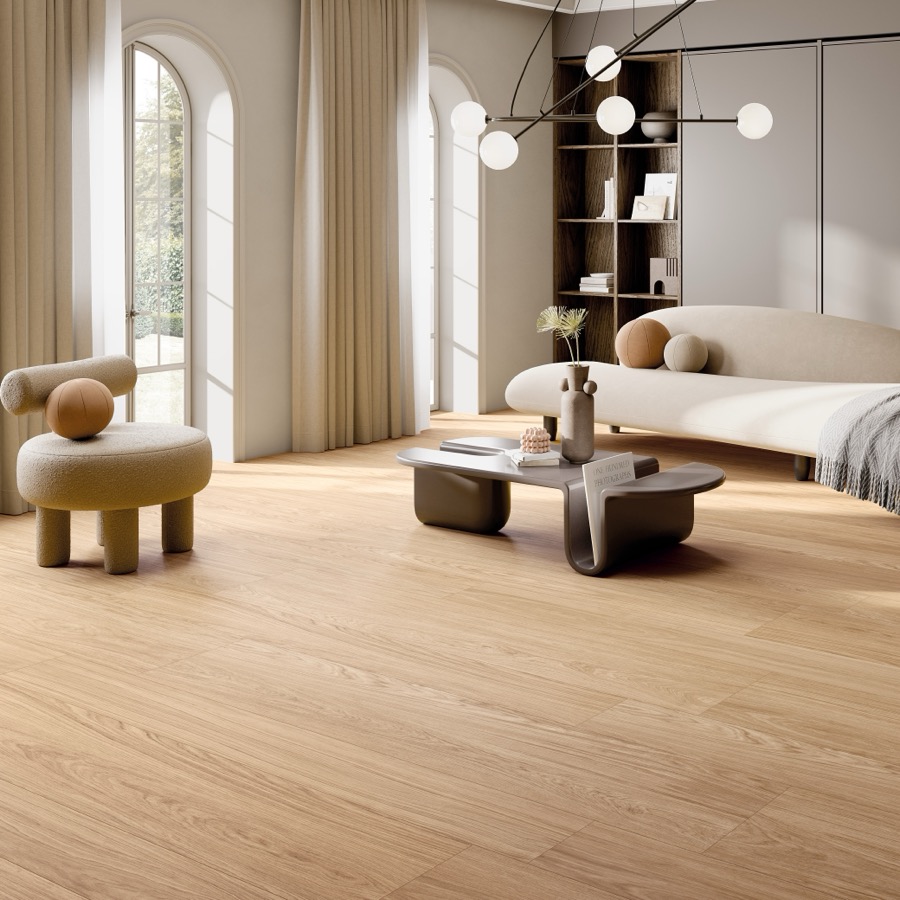 Holzoptik-Diele aus Feinsteinzeug, Eiche, 20x120 cm - CS25105
