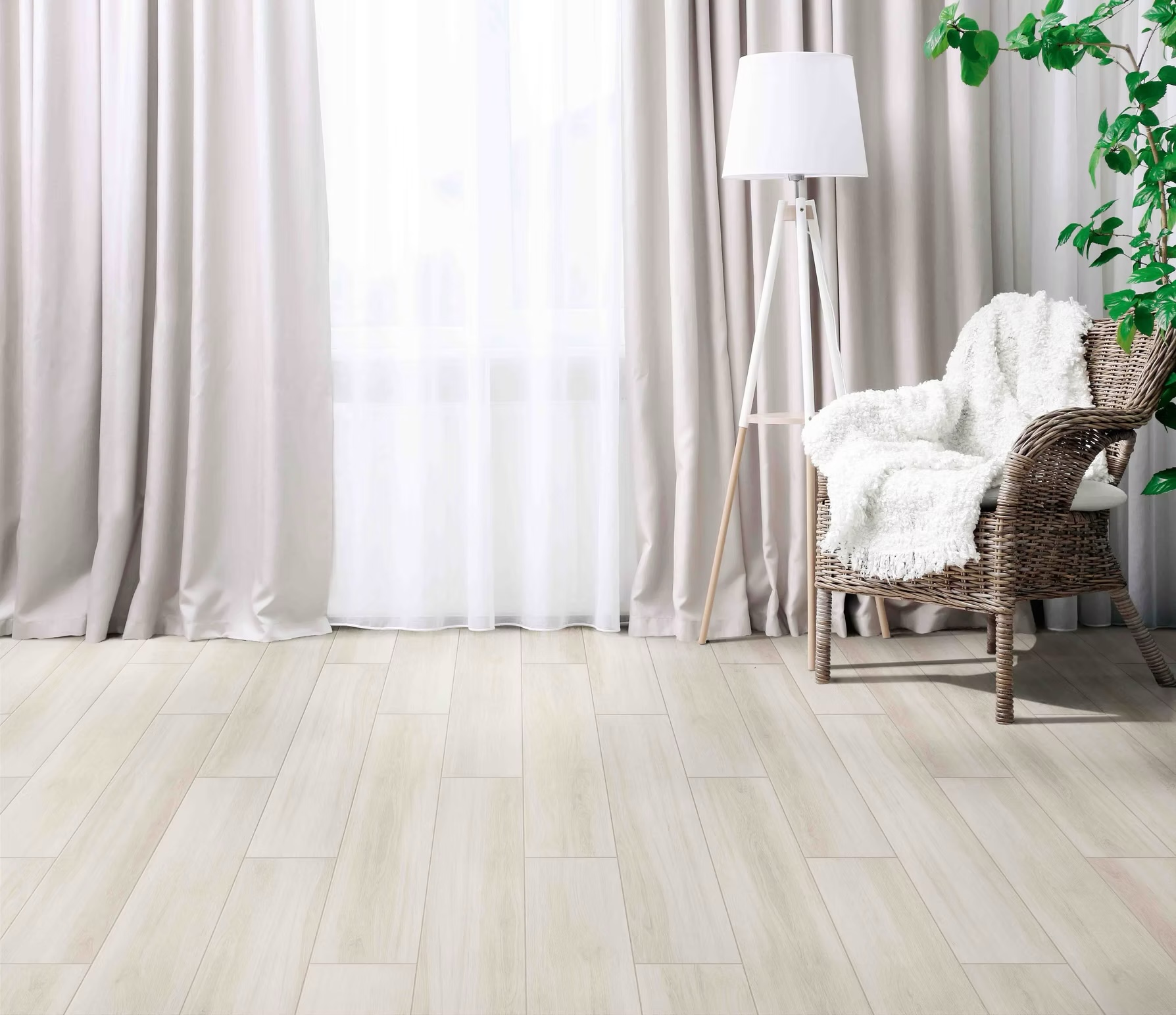 Feinsteinzeug Holzoptik Natural Weiß 20x120 - LGGP-0015