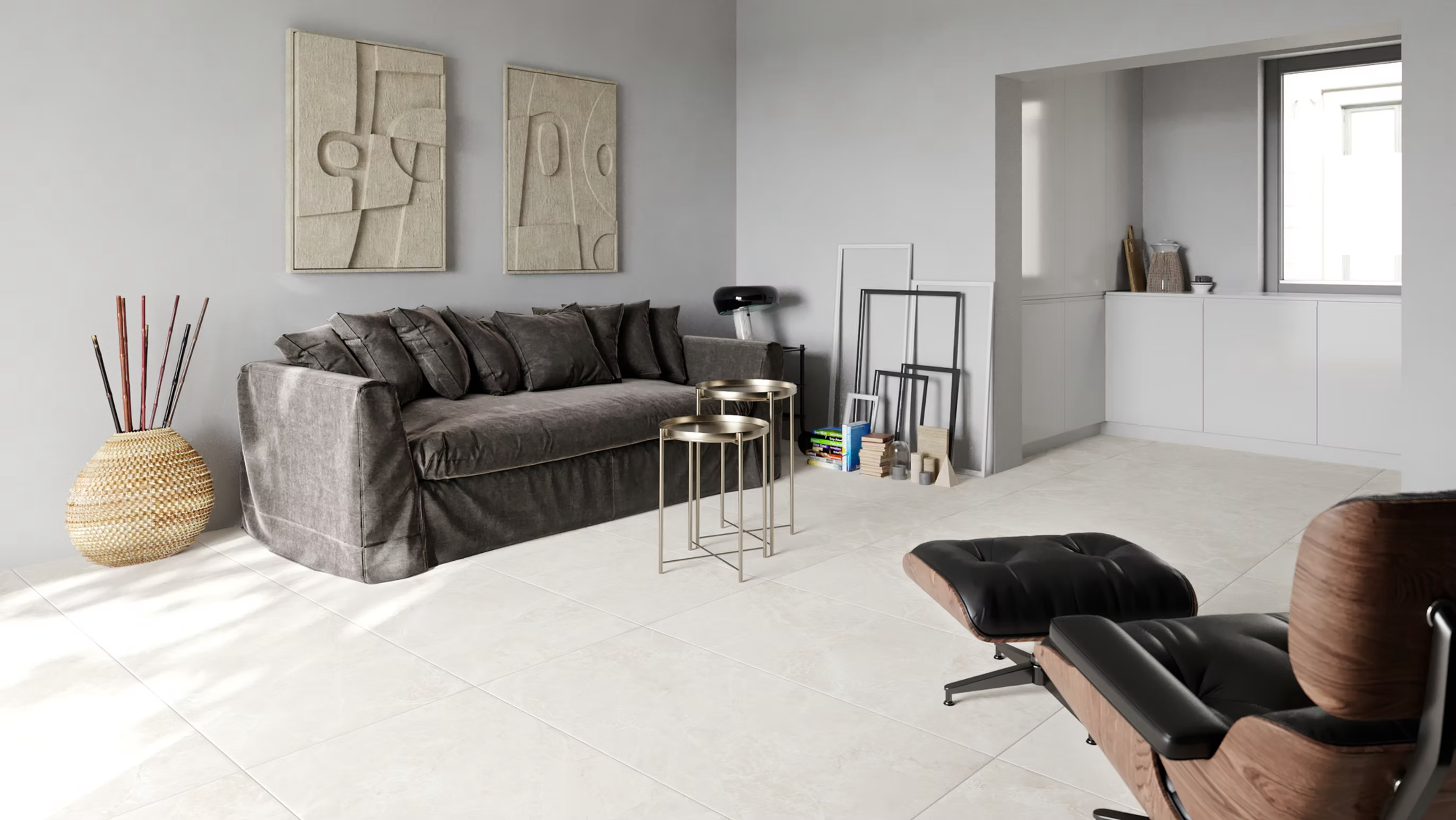 Feinsteinzeug Steinoptik Limestone Weiß 60x120 - PTGP-0001